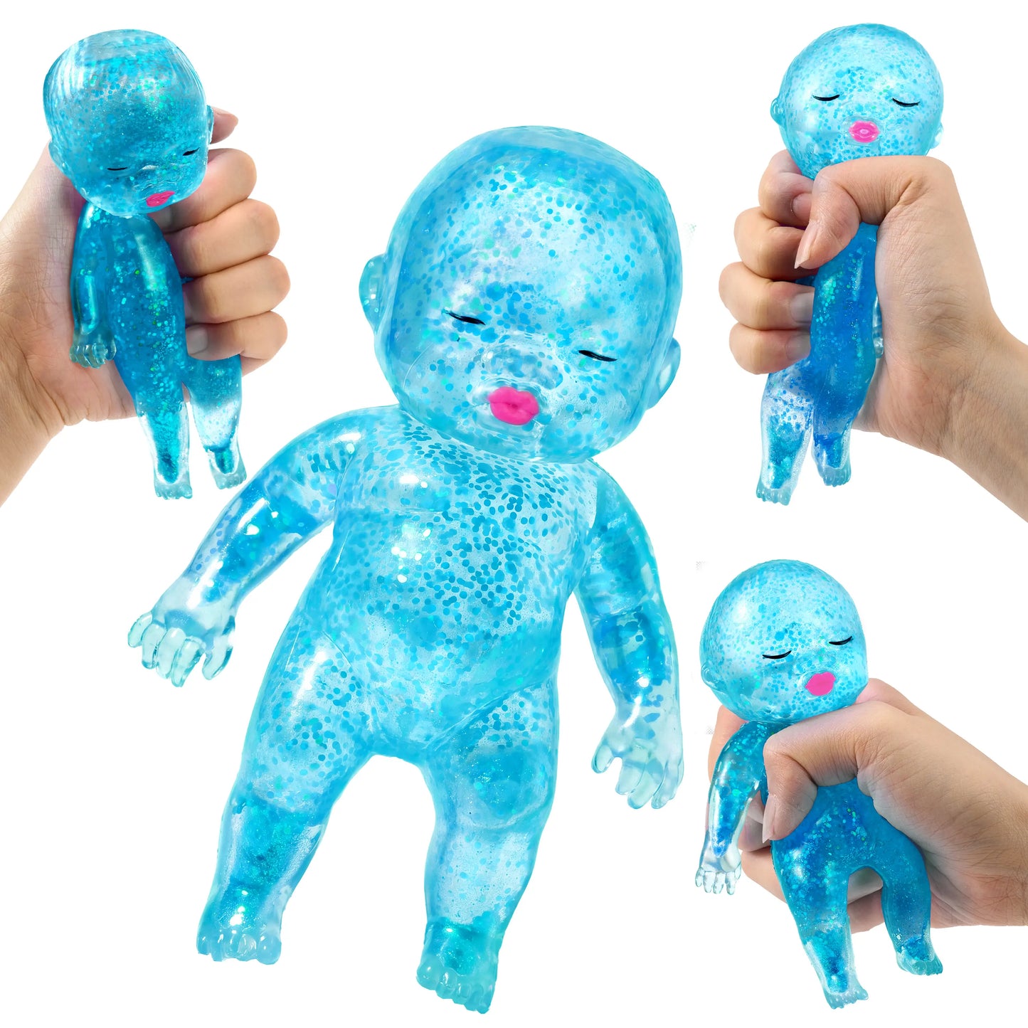Experience Joy with JOYIN Baby Stress Relief Toys - 3PCS Glitter Squishy Fun for Kids & Adults, Perfect for Anxiety Relief and Party Favors