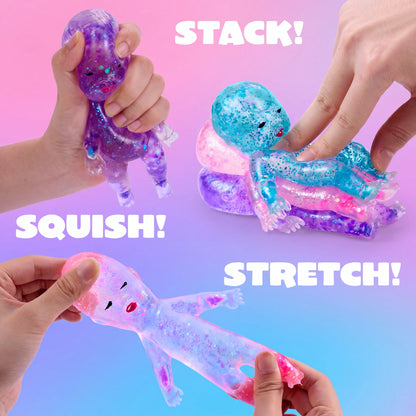 Experience Joy with JOYIN Baby Stress Relief Toys - 3PCS Glitter Squishy Fun for Kids & Adults, Perfect for Anxiety Relief and Party Favors