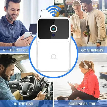 Elevate Your Home Security with Our Wireless Wifi Video Doorbell - HD Camera, Night Vision, Two-Way Intercom & Unique Voice Change Feature