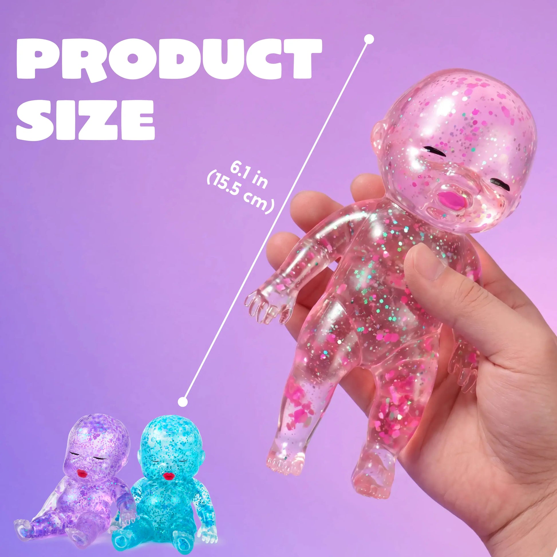 Experience Joy with JOYIN Baby Stress Relief Toys - 3PCS Glitter Squishy Fun for Kids & Adults, Perfect for Anxiety Relief and Party Favors