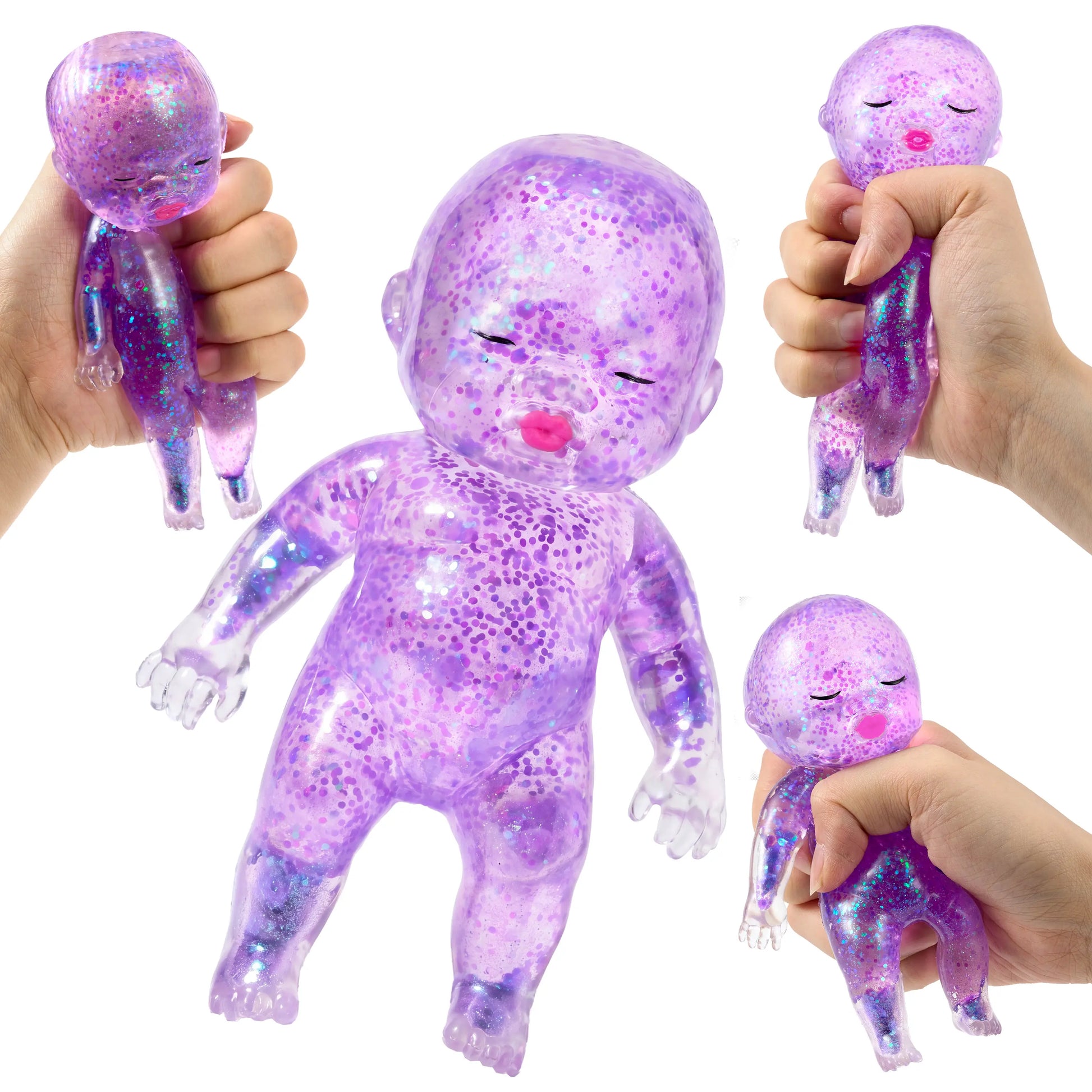 Experience Joy with JOYIN Baby Stress Relief Toys - 3PCS Glitter Squishy Fun for Kids & Adults, Perfect for Anxiety Relief and Party Favors