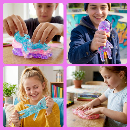 Experience Joy with JOYIN Baby Stress Relief Toys - 3PCS Glitter Squishy Fun for Kids & Adults, Perfect for Anxiety Relief and Party Favors