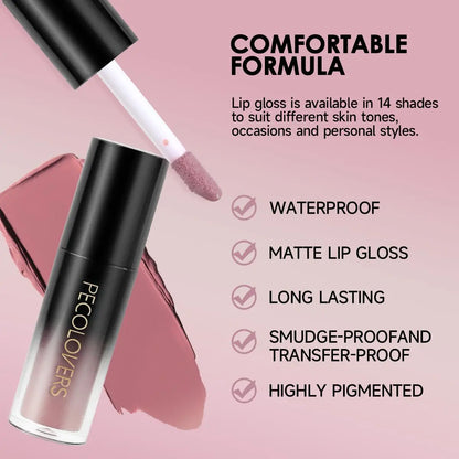 Long-Lasting Matte Lip Tint, 1 Count Waterproof Matte Lip Tint, Hydrating Lip Glaze, Perfect Nude Lip Glaze for Women & Girls, Gloss, Matte Liquid Lipstick, Lipstick, Lipgloss, Almost Lipstick